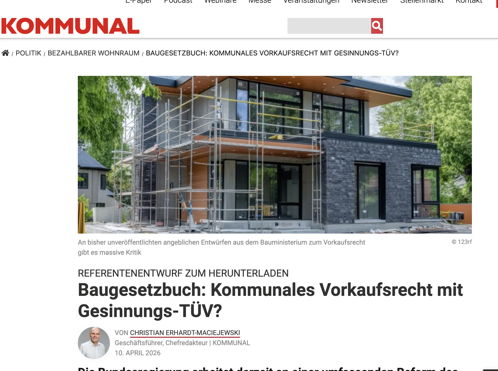 German government proposes bill that blocks people with anticonstitutional views from buying houses